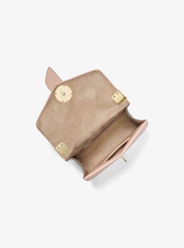 Damske Crossbody Kabelka Michael Kors Greenwich Small Logo Jacquard Ruzove Biele - Kabelky Michael Kors Vypredaj | OUMDX-7839